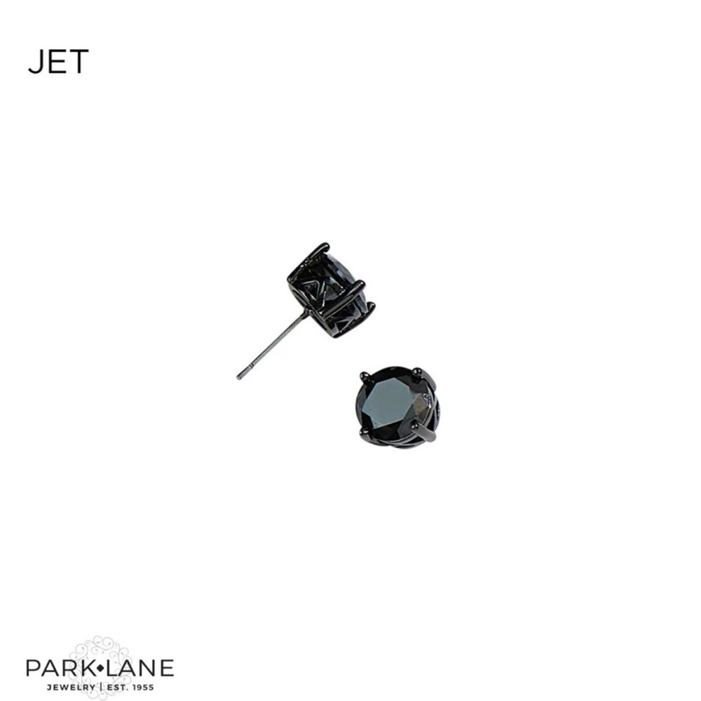 Park Lane Jet Impression Stud Earrings
